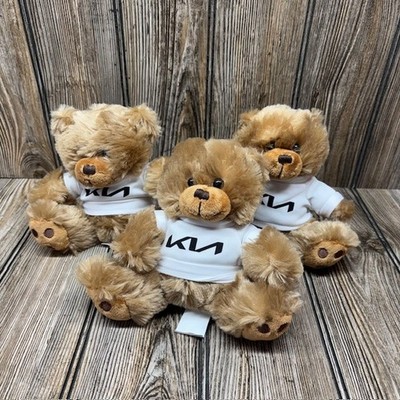 Lot Of 3 Kia Motors Hit Wear Promo Brown Teddy Bear Plush 7'' Stuffed Animal