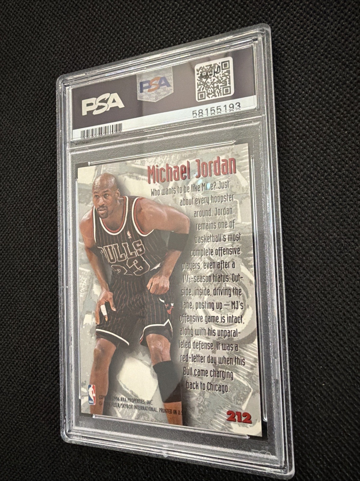 Michael Jordan 1995 Metal Nuts & Bolts #212 - PSA 6 - Nice Clean Slab view 14