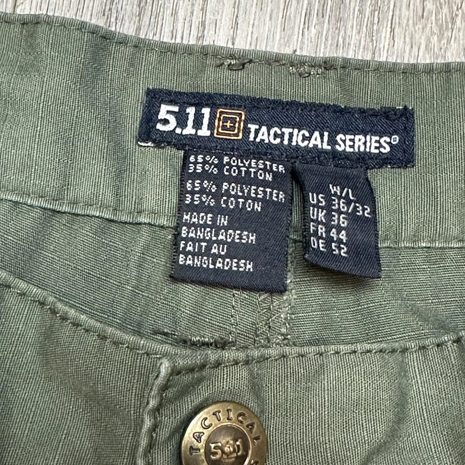 Pantalones tácticos 5.11 para hombre 36x32 verde Taclite Pro cargo Ripstop 74273 ligeros Foto 3 de 4