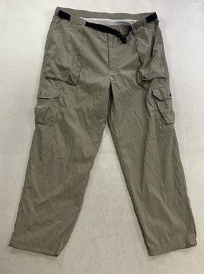 Vintage LL Bean Cargo Pants Men s Size Large Khaki Mesh Lined Hiking Outdoor