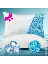 Bamboo Memory Foam Pillow Queen 20x30 Adjustable Firmness Pain Relief