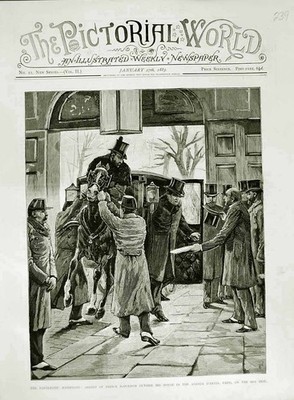 Old Antique Print 1883 Napoleonic Manifesto Prince Napoleon Paris D'Antin 19th