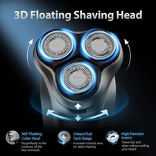 Men's USB Electric Shaver Trimmer Razor Rechargeable Hair Beard Shaving Machine 14