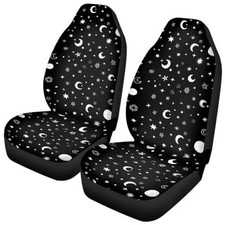 Pehede Car Seat Cover Moon Stars Planet Front for Cars, Easy to Install Multi21