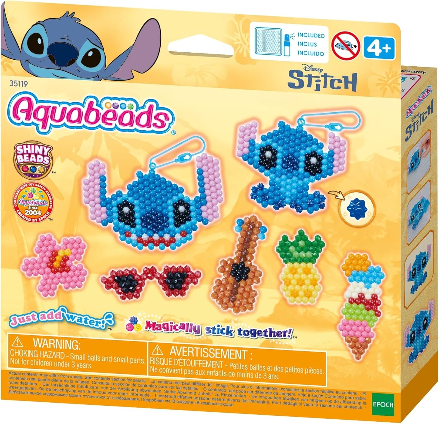 Aquabeads Le kit porte clés Stitch un cadeau d'anniversaire idéal pour enfant créatif