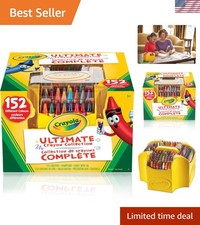 Multi-Tiered Crayon Organizer: 152 Colors with Sharpener Included for Creators
