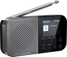 SHARP Radio Digitale Portatile DR-P520, Nero, DAB+, Bluetooth, USB-C