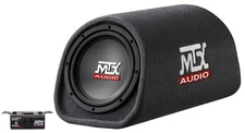 MTX Road Thunder RT8PT 8” 240 Watt Powered Subwoofer In Vented/Ported Bass Tube