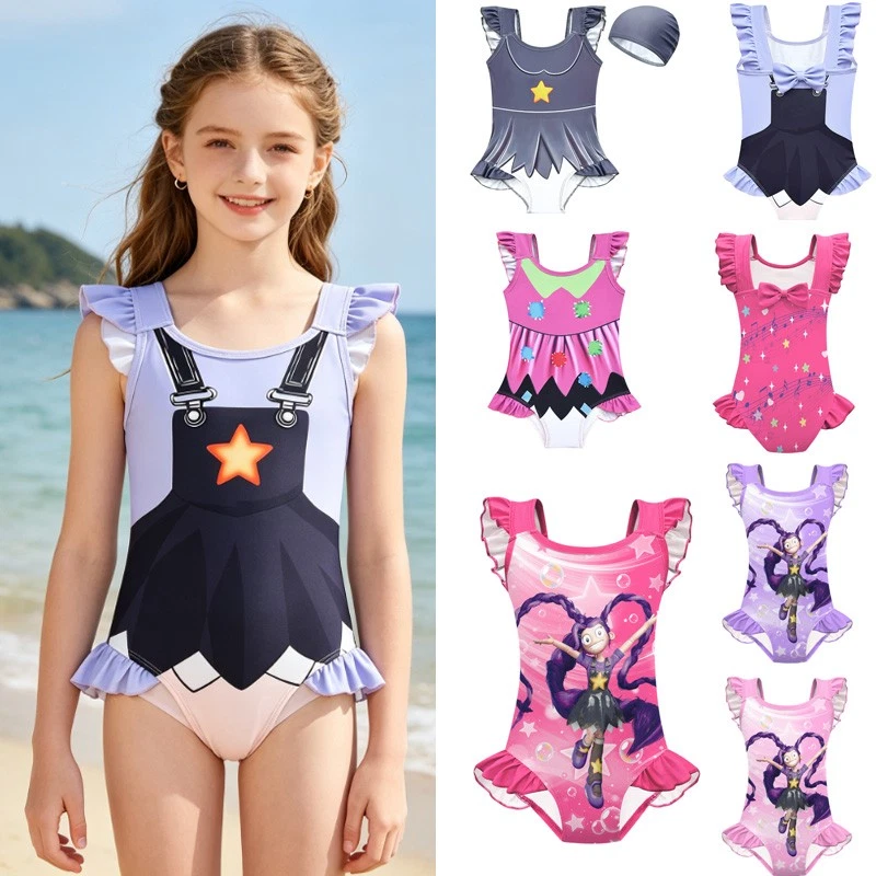 Mädchen Poppy Game Time Lily Lovebraid Einteiler-Badeanzug Sonnenschutz - Bild 1 von 4