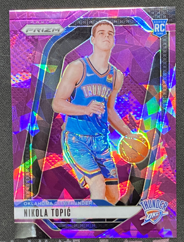 Nikola Topic 2024-25 Panini Prizm 015/149 Purple Cracked Ice Rookie RC #230