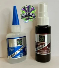 Bob Smith BSI SuperThin INSTA-CURE CA 1oz & INSTASET Accelerator 2oz Hobby Bolts
