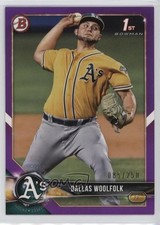 2018 Bowman Draft Purple 85/250 Dallas Woolfolk #BD-127 0q3