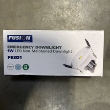 Fusion 1W LED Non Maintained Emergency Downlight White-FE3D1- NEW