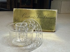 Vintage Candlestick Flower Arranger Set Of 2 Clear Flower Frog Greens