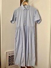 UNIQLO×Ines de la Fressange Stripe Short Sleeve Shirt Dress S Blue Spring/Summer