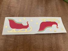Mrs. Grossman's Sleigh Sled Christmas Stickers New Old Stock VTG