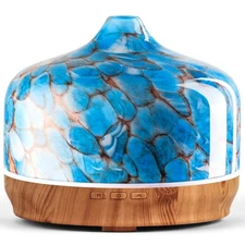 500ml Glass Essential Oil Diffuser Aromatherapy Ultrasonic Cool Mist Humidifi...