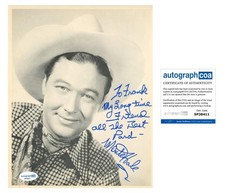 Monte Hale "Out California Way" SIGNED Singing Cowboy 8x10 Photo 'To Frank' ACOA