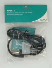 Movo WGA-1 6.35mm Guitar Cord to 3.5mm Extension TRS Male to Male Audio Cable