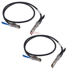 2PCS External SAS Cable QSFP SFF-8436 to SFF-8644 Hybrid HD Mini SAS Cable 100cm