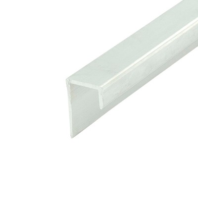 Outwater 1/2'' Mill Finish Aluminum J Channel Cap Moulding - Size Options