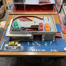 Marx Happi Time Sears Allstate Service Station Tin Litho Toy 26"x15"x6" Parts