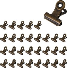 30Pcs 22Mm Metal Binder Clips, Mini Bulldog Paper Clamps Bull Clips, Hinge Clips