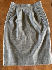 VTG Brooks Brothers Gray Wool Lined Pencil Skirt Womens Size 8 Made in USA