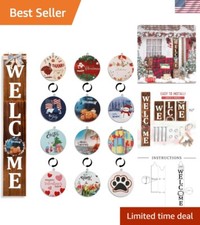 Weather-Resistant 47-Inch Interchangeable Welcome Sign for Indoor/Outdoor Use
