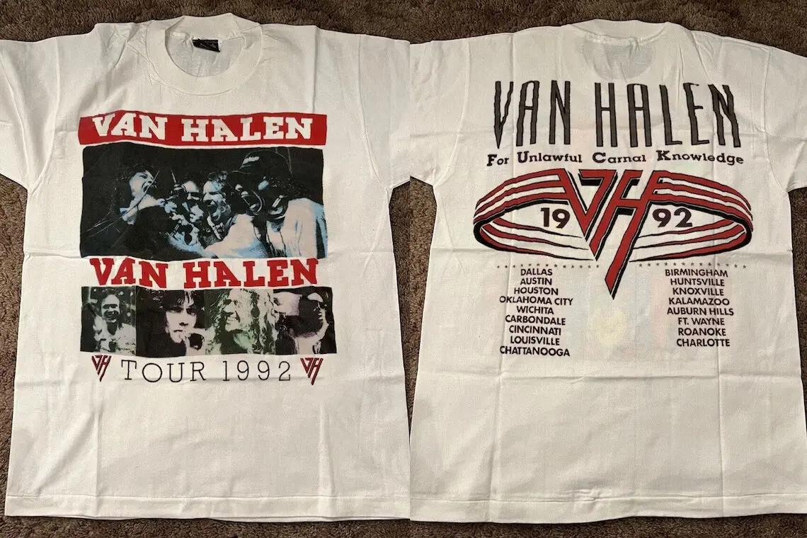 Van Halen/ヴァン・ヘイレン1992/Lサイズ/Tシャツ/ヴィンテージ ヴィンテージロックtシャツ バンドtシャツ パンク VAN HALEN