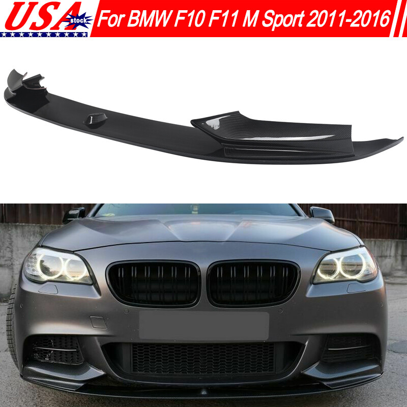 For BMW F10 F11 M Sport 2011-2016 Carbon Fiber Look Front Bumper