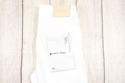 PURPLE BRAND WHITE 29 SLIM FIT LOW RISE SKINNY JEANS MENS DEFECT