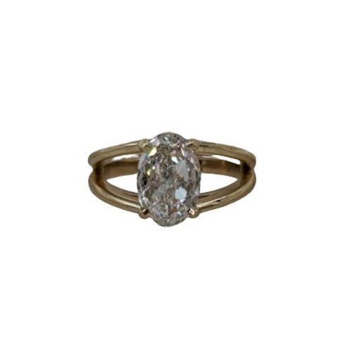 Lab Created 18k Yellow Gold 1.50 Ct Oval Cut IGI Fine Diamond Wedding Ring - Picture 6 of 11