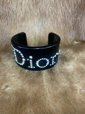 Authentic Christian Dior Black Rhinestone Cuff | eBay