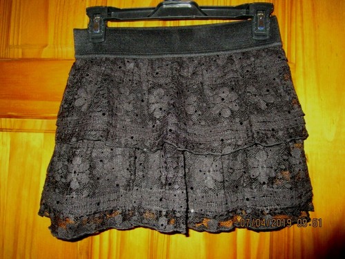 SO black ruffled lace skort with sequins....lined size 12 girls, NEW - Picture 11 of 11