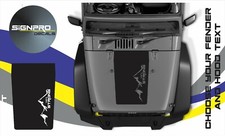 New 3 Piece Hood Decal Blackout Pattern Fits Jeep Wrangler Various Styles