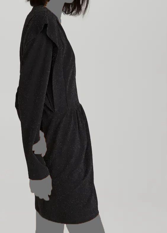 オールインワン・サロペット Iro Form-Fitting Black Dress With Cross-Over Neckline Alosoft Head Start Dress - Black | Alo Yoga