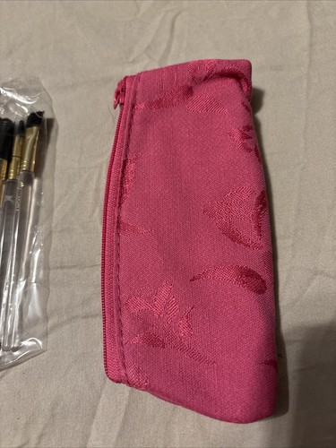 Mary Kay 5-teiliges Reisepinsel-Set - rosa Etui mit Reißverschluss - Vintage - NEU - Bild 3 von 3