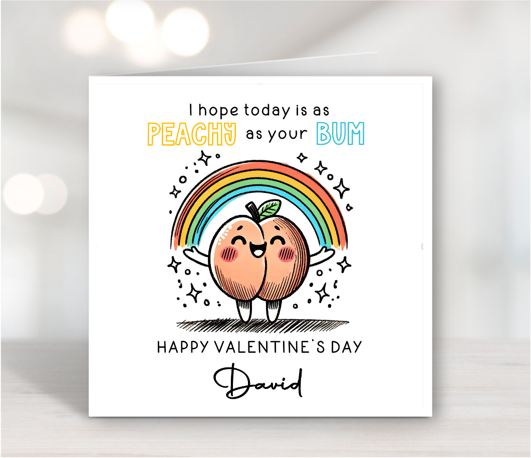 Joke Valentines Day Card for Him Her Funny Boyfriend Husband Girlfriend Wife Bum