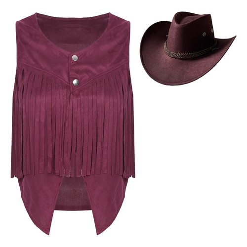 Womens Fringe Vest Hippie Waistcoat Concert Tassel Outfits Coat Vintage Jacket - Picture 26 of 67