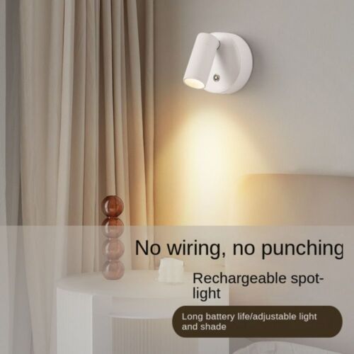Magnetic LED Wall Light Rechargeable Lights 360° Rotation Spotlight Night Lamp - Picture 4 of 19