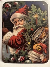 Christmas Decor Holiday VINTAGE STYLE Die Cut Cardboard 4.5 X 6