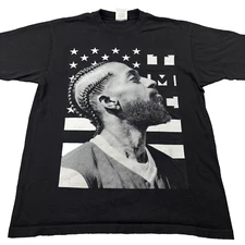 Shaka Wear T-Shirt Men's L Black Nipsey Hussle Rapper Graphic RIP Tribute
