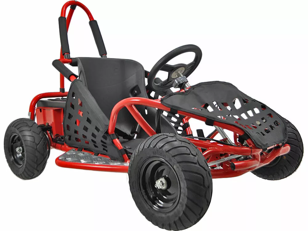 MotoTec Off-Road Electric Go Kart 48V 1000W Kids 13+ 3 Speeds 20mph  Red/Black