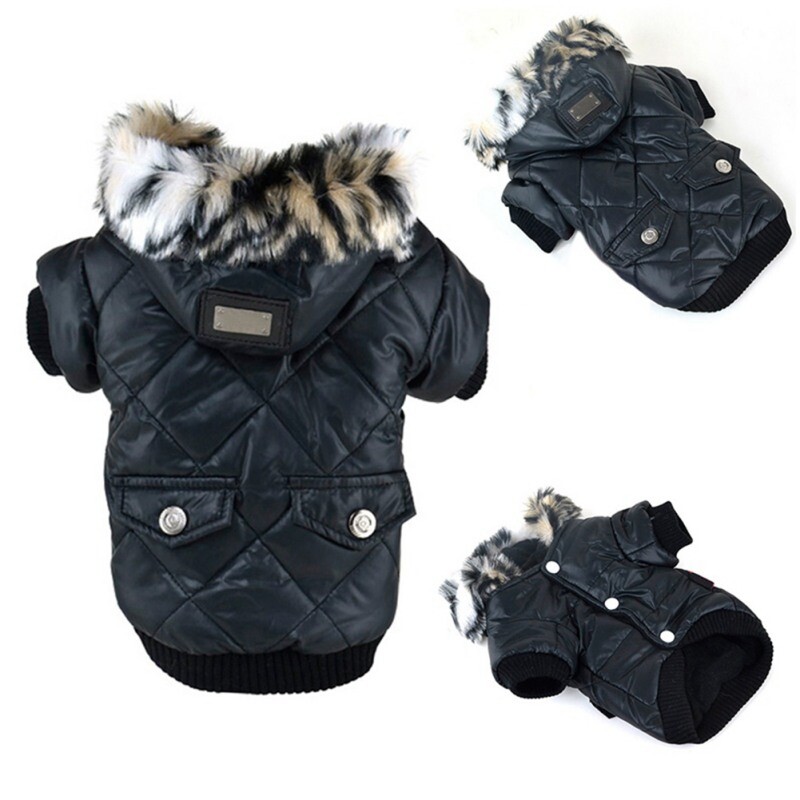 Pet Dog Hooded Jacket Warm Winter Coat Snowsuit Small Dog Chihuahua
