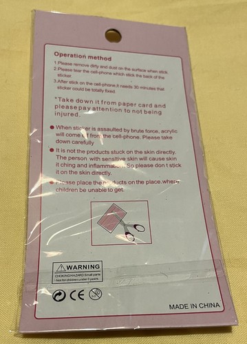 Diamonte Pink Love Heart Design Sticker for Phone Decal - 第 4/12 張圖片