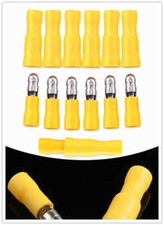 100/50X Yellow Insulated Female/Male Bullet Connector Wire Crimp Terminals