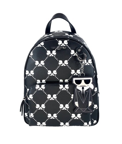 Karl Lagerfeld Paris KHLOE Large Black Vegan Faux Leather 15 