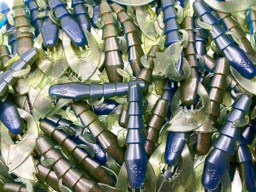 Remolque de pesca de lubina con garras flotantes señuelo de cangrejo de río lamer inferior de 20 quilates 4" - Imagen 36 de 48
