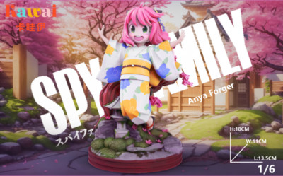 Kawai Studio Anya Foger Kimono Resin Figurine Statue 18cm Presale